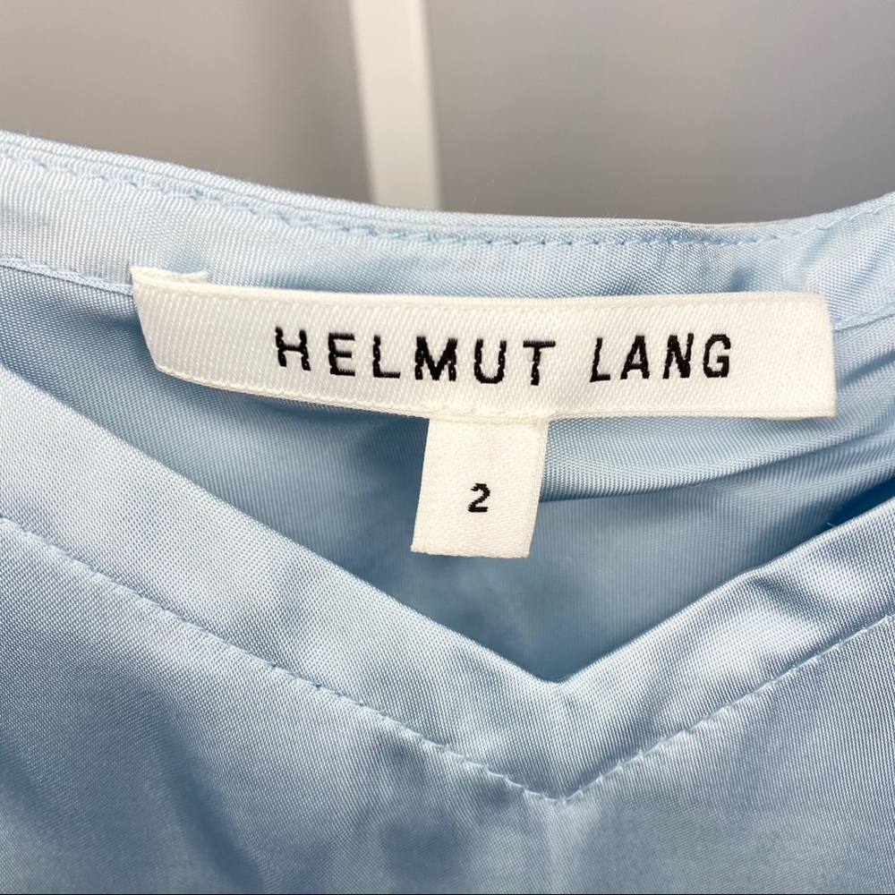 Helmut Lang Compact V-Neck Camisole in Light Blue - Picture 4 of 5
